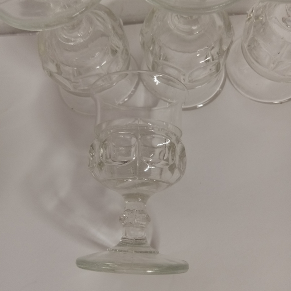 5  Vintage Indian Clear Glass Kings Crown 3D Thumbprint - Picture 4 of 6